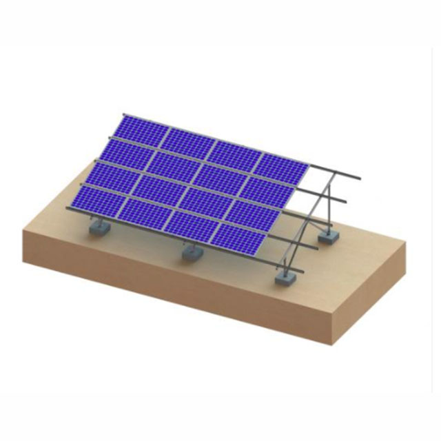 Système de montage solaire en aluminium réglable pour le sol du toit
