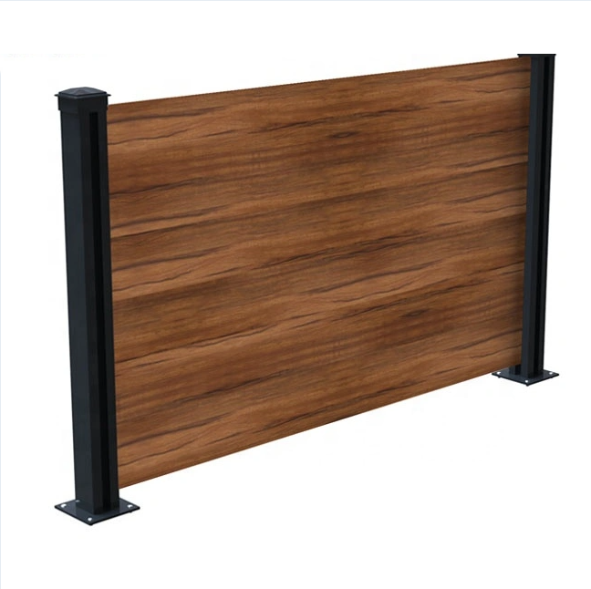 Profil en aluminium d'extrusion de barrière de décoration de jardin à grain en bois