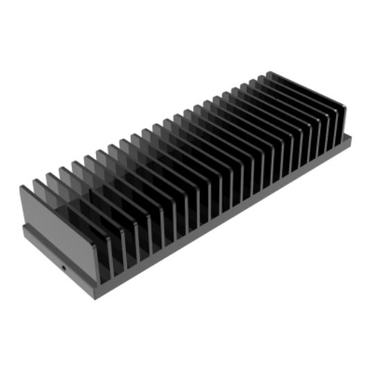 Perçage CNC de dissipateur de chaleur noir de profil en aluminium personnalisé