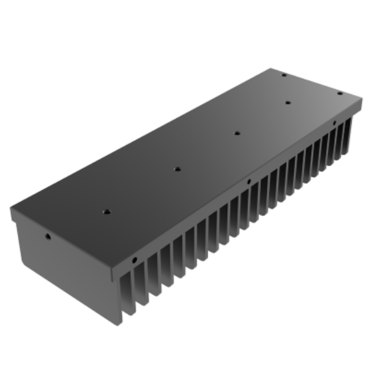 Perçage CNC de dissipateur de chaleur noir de profil en aluminium personnalisé